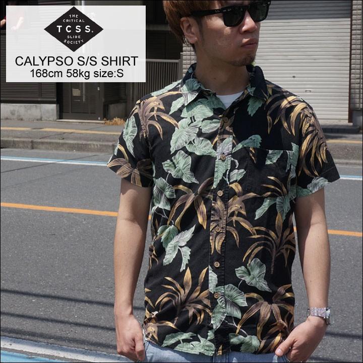 TCSS ティーシーエスエス アロハシャツ CALYPSO S/S SHIRT ブラック 黒 BLACK ALOHA SS1807｜mr-vibes