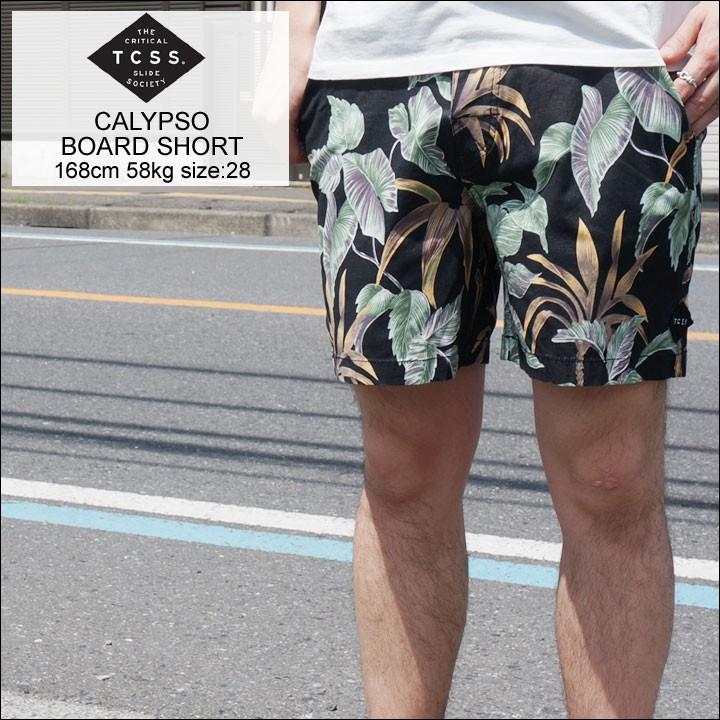 TCSS ティーシーエスエス ボードショーツ CALYPSO BOARD SHORTS ショートパンツ 水着 ブラック 黒 BLACK 総柄 BS1813｜mr-vibes