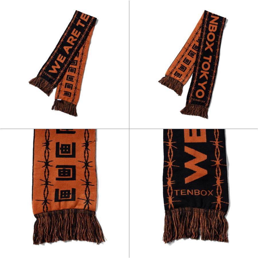 tenbox 10匣 TENBOX 10匣 テンボックス マフラー TEAM MUFFLER ブラック/オレンジ