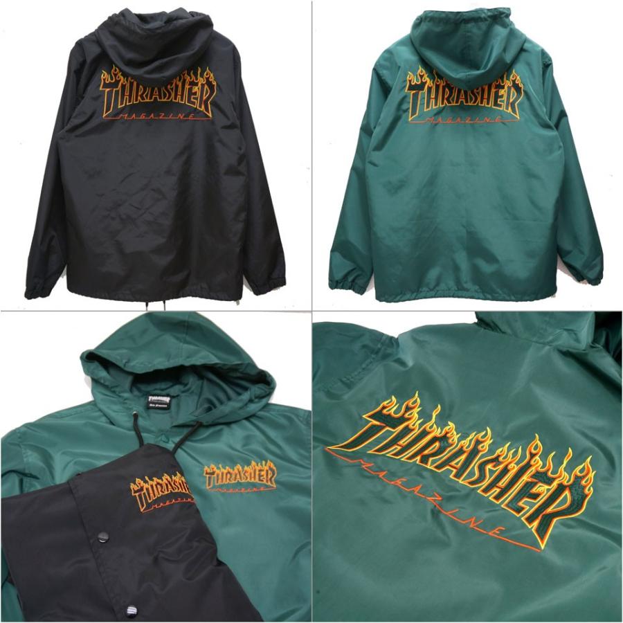 THRASHER（スラッシャー） コーチジャケット FLAME LOGO HOODED COACH