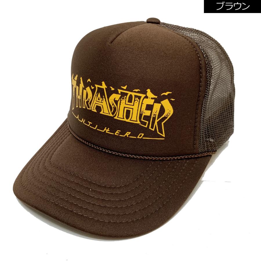 THRASHER（スラッシャー） メッシュキャップ ANTIHERO PIGEON MAG