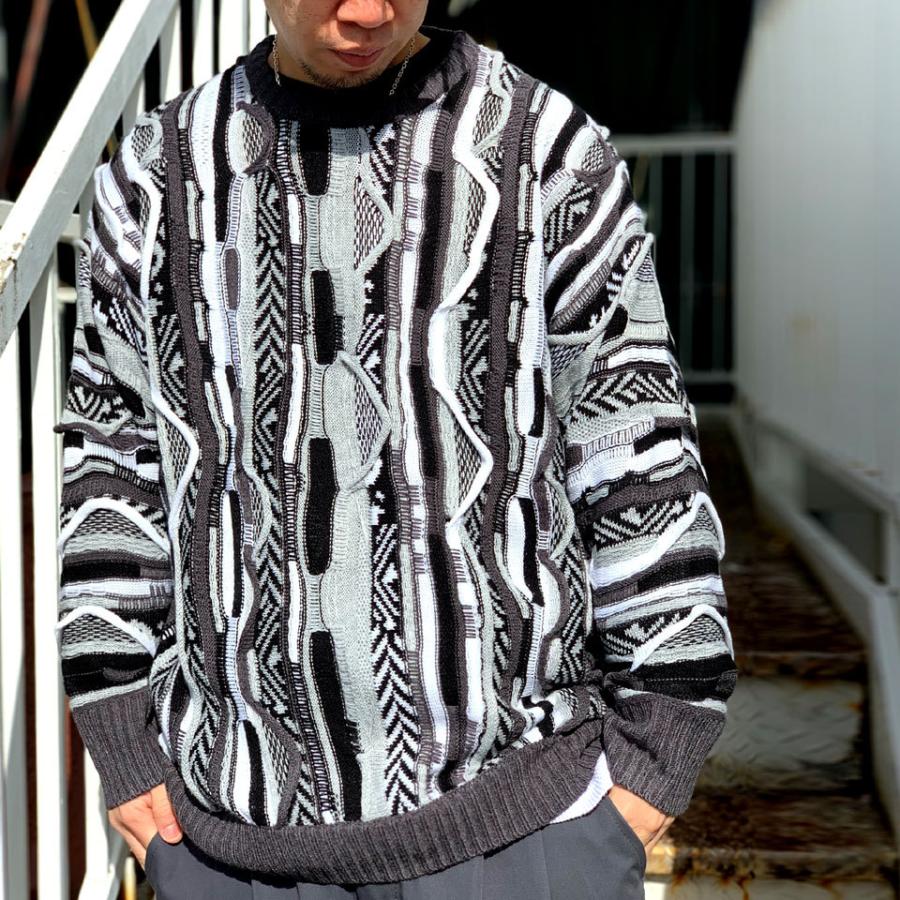 スリフティルック THRIFTY LOOK クルーネックニット セーター 3D