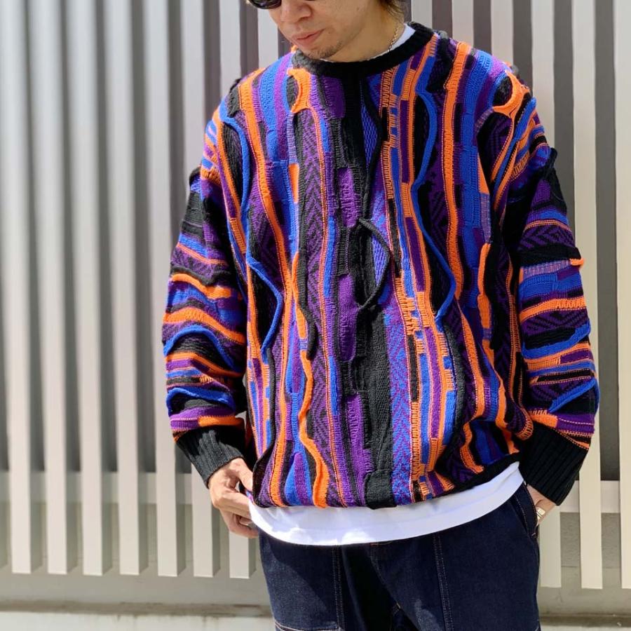 スリフティルック THRIFTY LOOK クルーネックニット セーター 3D スリフティルック THRIFTY LOOK クルーネックニット セーター 3D