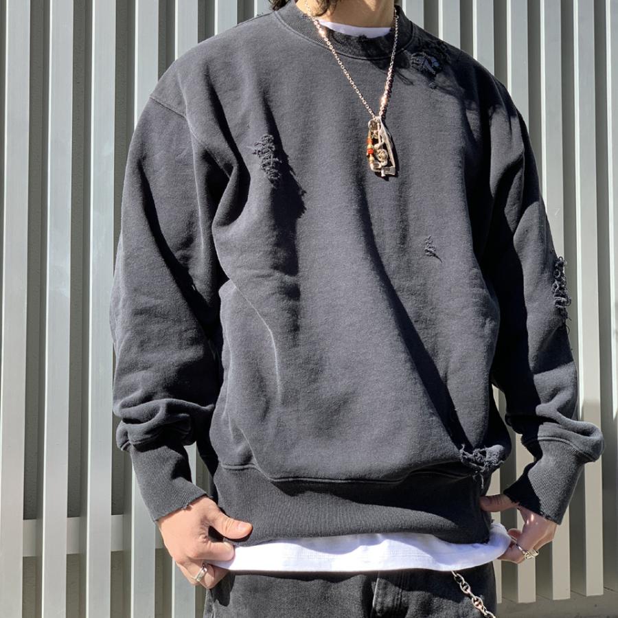 スリフティルック THRIFTY LOOK クルースウェット WORN-OUT CREW SWEAT