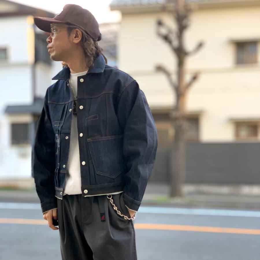 スリフティルック THRIFTY LOOK デニムジャケット DENIM REMAKE PLEATS