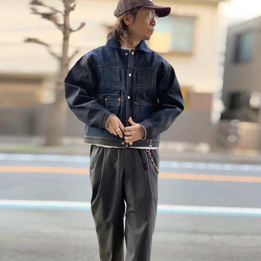 スリフティルック THRIFTY LOOK デニムジャケット DENIM REMAKE PLEATS
