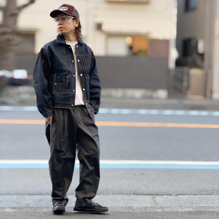 新品【THRIFTY LOOK】DENIM REMAKE JACKET リジット スリフティルック THRIFTY LOOK デニムジャケット DENIM REMAKE PLEATS