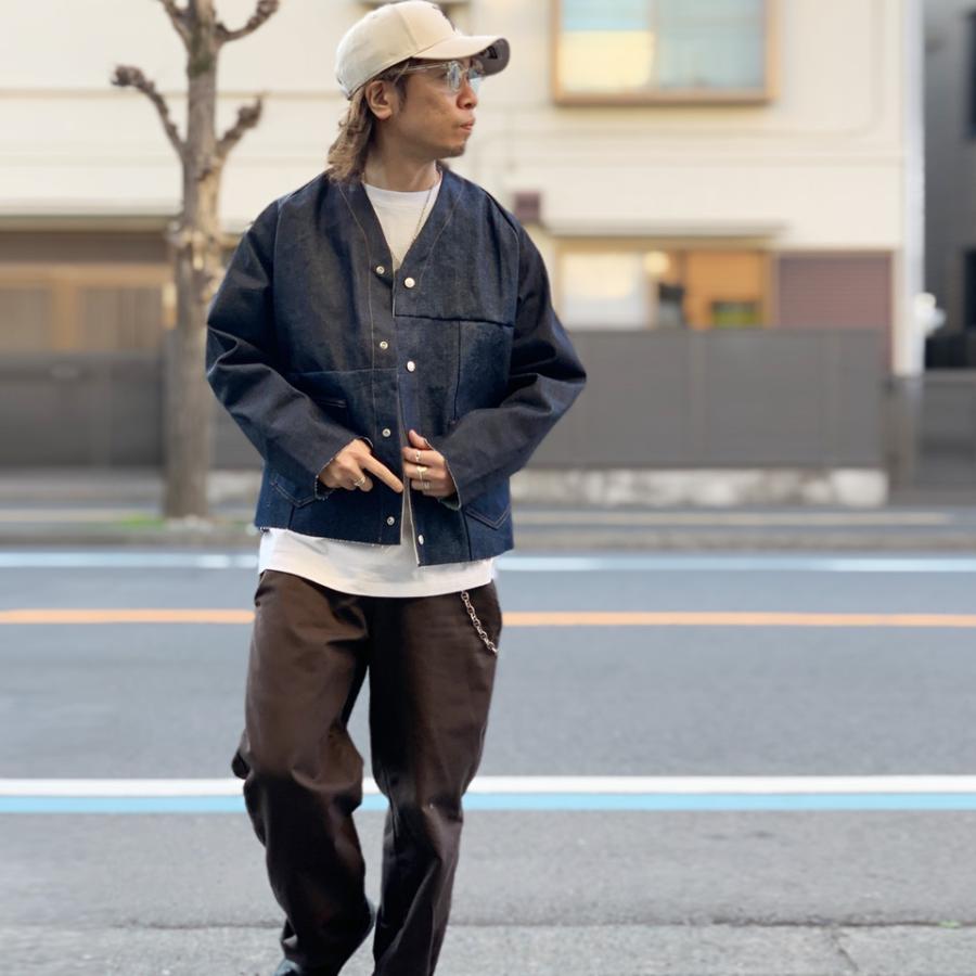 新品【THRIFTY LOOK】DENIM REMAKE JACKET リジット スリフティルック THRIFTY LOOK デニムジャケット DENIM REMAKE PLEATS