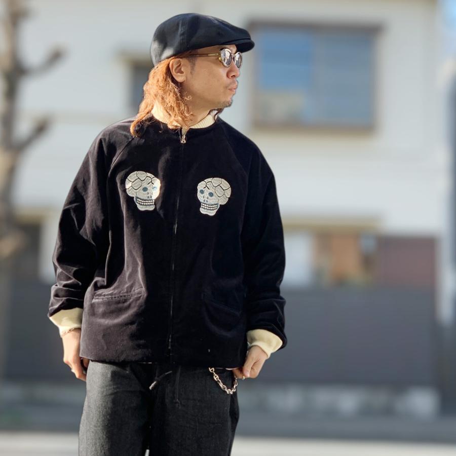 スリフティルック THRIFTY LOOK スーベニアジャケット SNAKE & SKULL