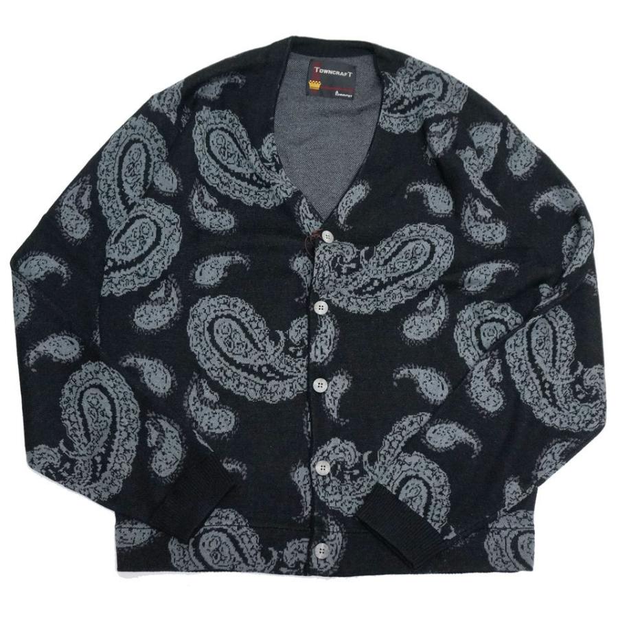 TOWNCRAFT（タウンクラフト） カーディガン JAQUARD CARDIGAN 総柄