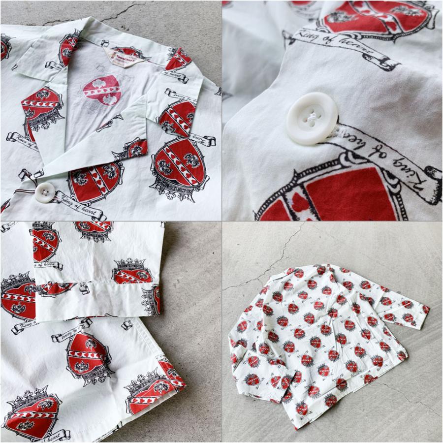 TOWNCRAFT タウンクラフト パジャマジャケット HEART PRINTED TOWNCRAFT タウンクラフト パジャマジャケット HEART PRINTED