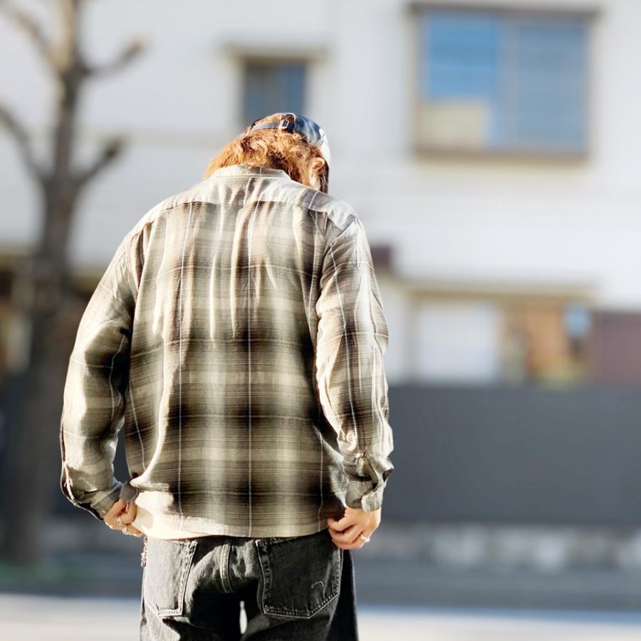 TOWNCRAFT（タウンクラフト） 全2色 オンブレチェックシャツ レーヨン