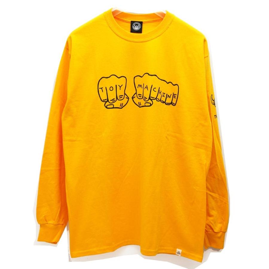 トイマシーン TOY MACHINE ロンT FIST LOGO L/S Tee イエロー YELLOW