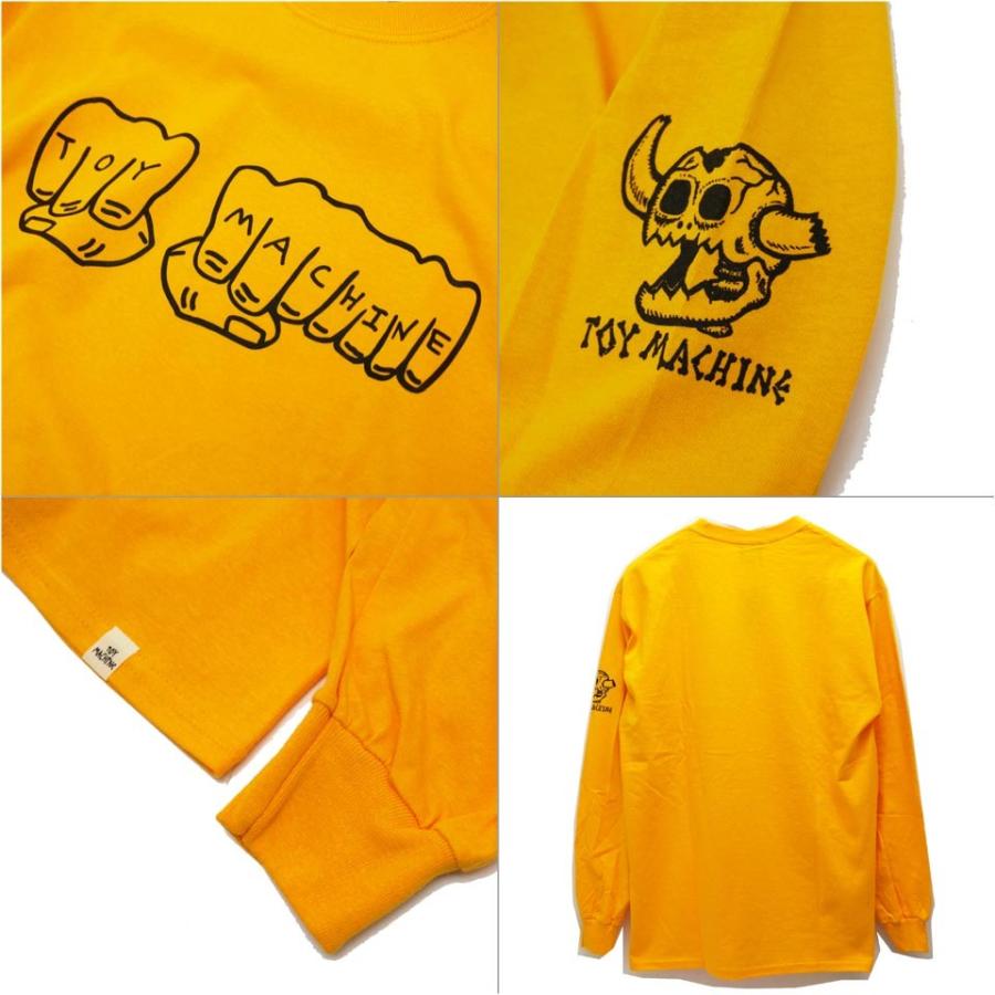 トイマシーン TOY MACHINE ロンT FIST LOGO L/S Tee イエロー YELLOW