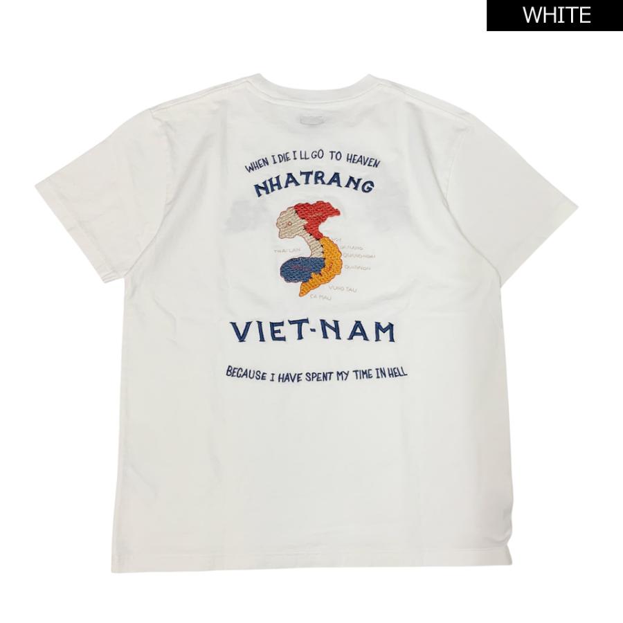 テーラー東洋 ベトジャン L 刺繍 SAIGON VIETNAM ホワイト 白 TAILOR TOYO 全2色 テーラー東洋 Tシャツ SUKA T-SHIRT EMBROIDERED