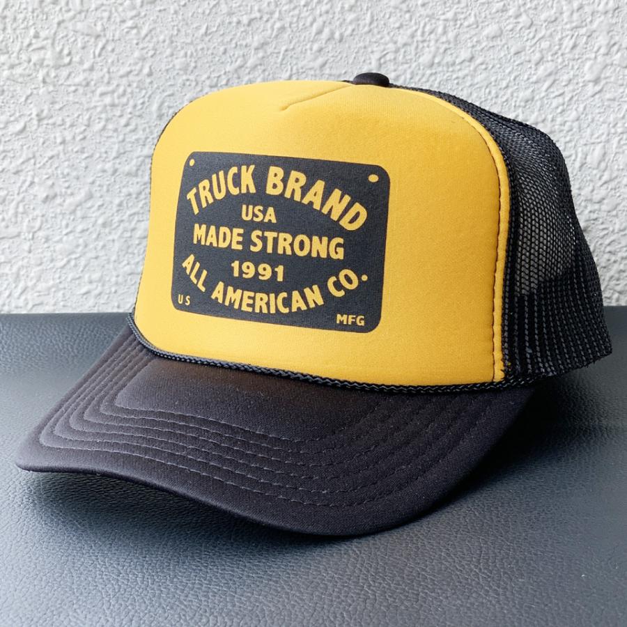 3点セットYellow Trucking Co.企業系トラッカーキャップ Vintage Trucker Hat YELLOW Trucking Cab Company Orange Mesh