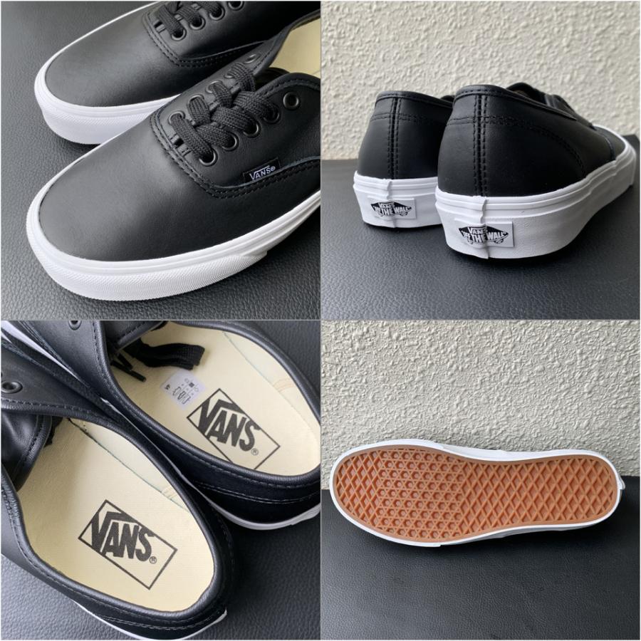 VANS（ヴァンズ） バンズ AUTHENTIC LEATHER BLACK/TRUE WHITE