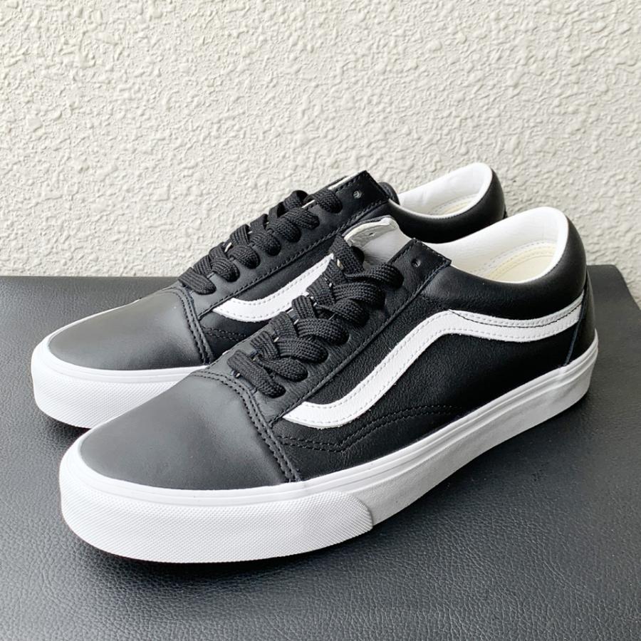 VANS（ヴァンズ） バンズ OLD SKOOL LEATHER BLACK/TRUE WHITE