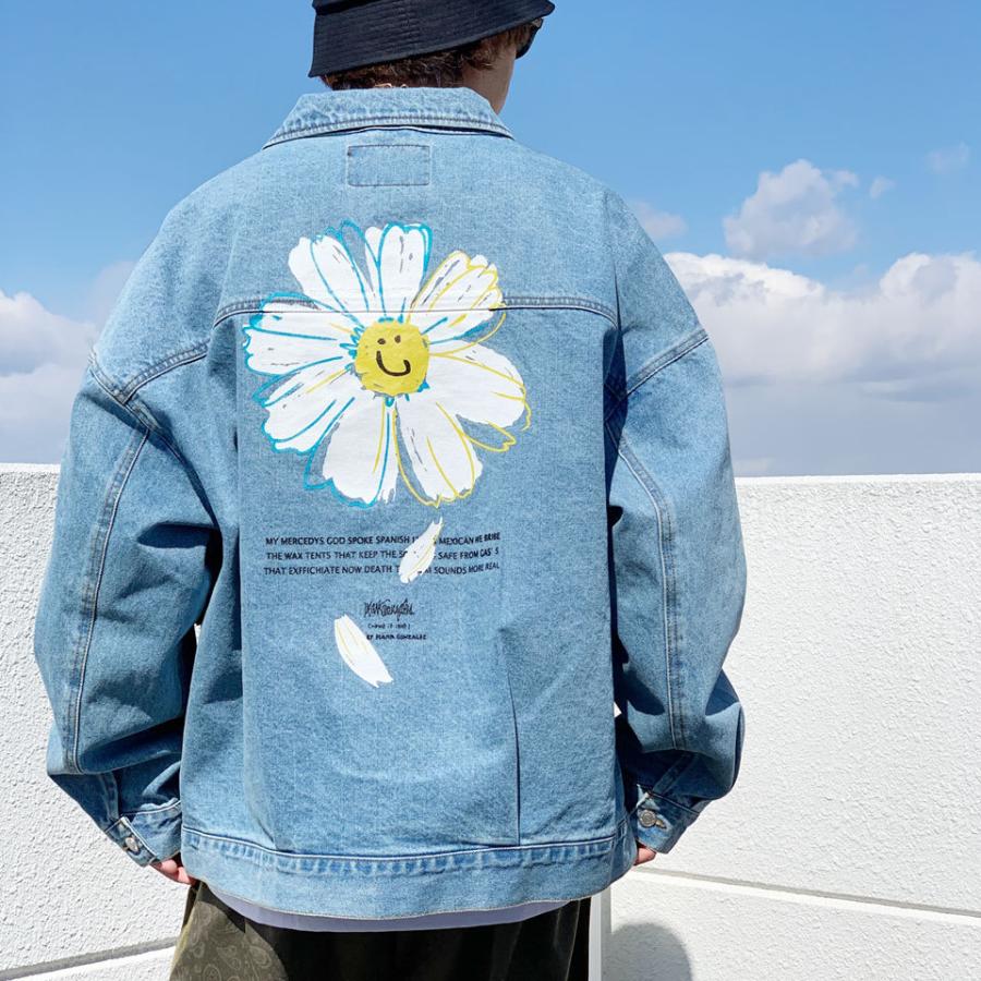 全2色 ワット イット イズント （What it isNt）ART BY MARK GONZALES マークゴンザレス デニムジャケット DENIM TRUCKER JACKET Gジャン 2H5-12950｜mr-vibes