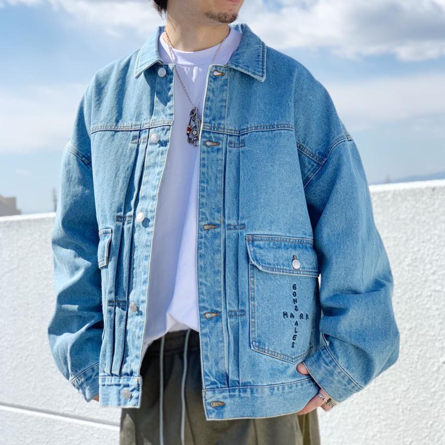 全2色 ワット イット イズント （What it isNt）ART BY MARK GONZALES マークゴンザレス デニムジャケット DENIM TRUCKER JACKET Gジャン 2H5-12950｜mr-vibes｜04