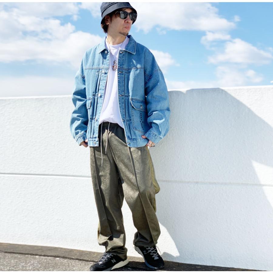 全2色 ワット イット イズント （What it isNt）ART BY MARK GONZALES マークゴンザレス デニムジャケット DENIM TRUCKER JACKET Gジャン 2H5-12950｜mr-vibes｜05