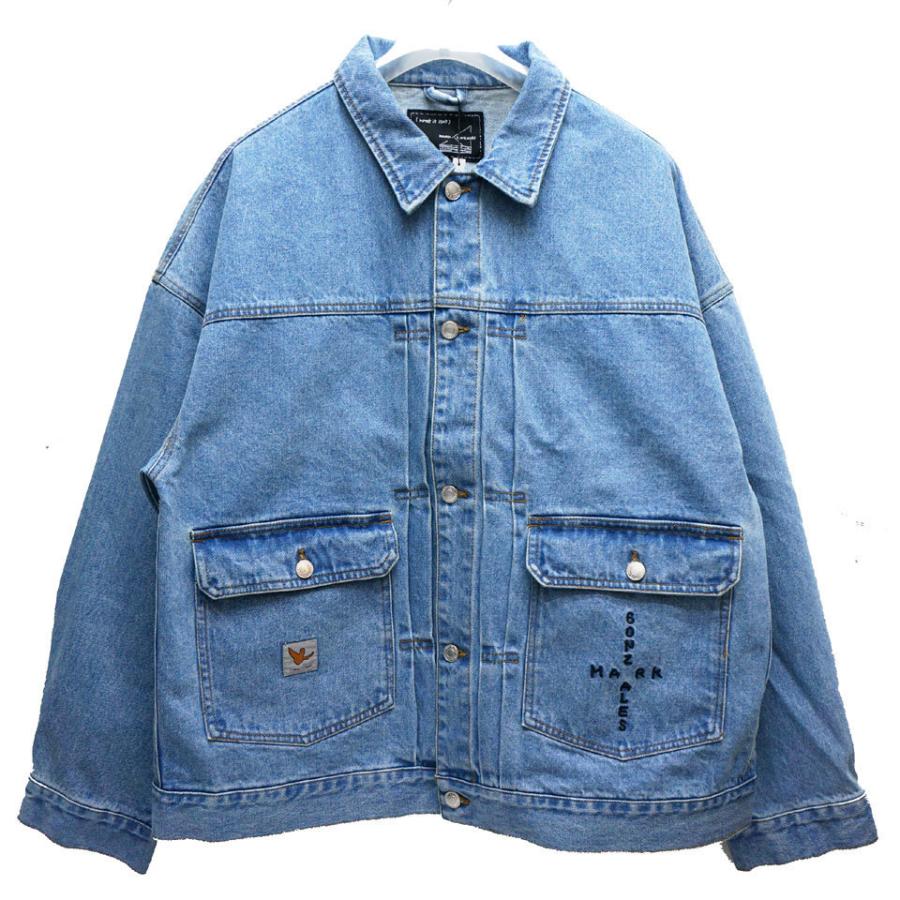 全2色 ワット イット イズント （What it isNt）ART BY MARK GONZALES マークゴンザレス デニムジャケット DENIM TRUCKER JACKET Gジャン 2H5-12950｜mr-vibes｜09