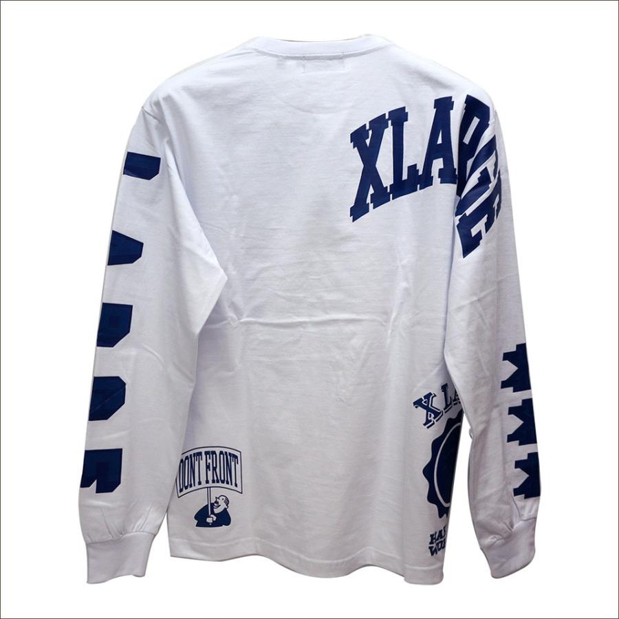新品RAID JAPAN ロンT OFFICIAL LOGO ホワイト　XL XLARGE（エクストラ ラージ） ロンT Tシャツ RAMDOM PRINT COLLEGE