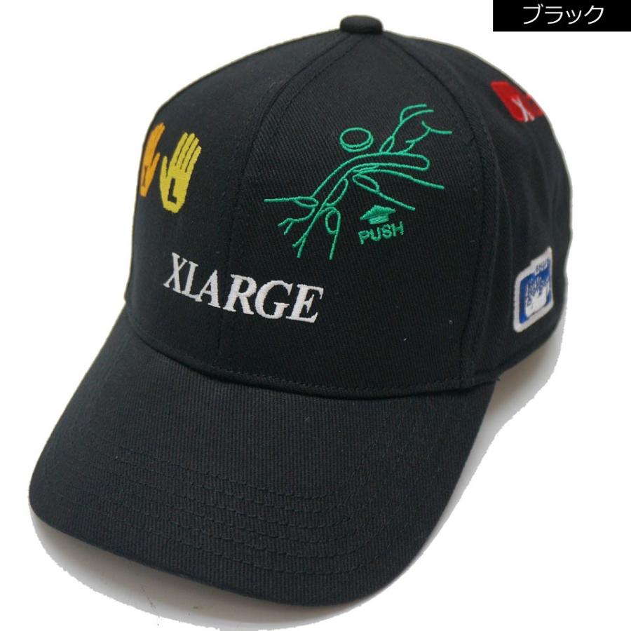 XLARGE（エクストラ ラージ） キャップ RANDOM EMBROIDERED LOGO CAP 帽子 ブラック ホワイト 黒 白 ...