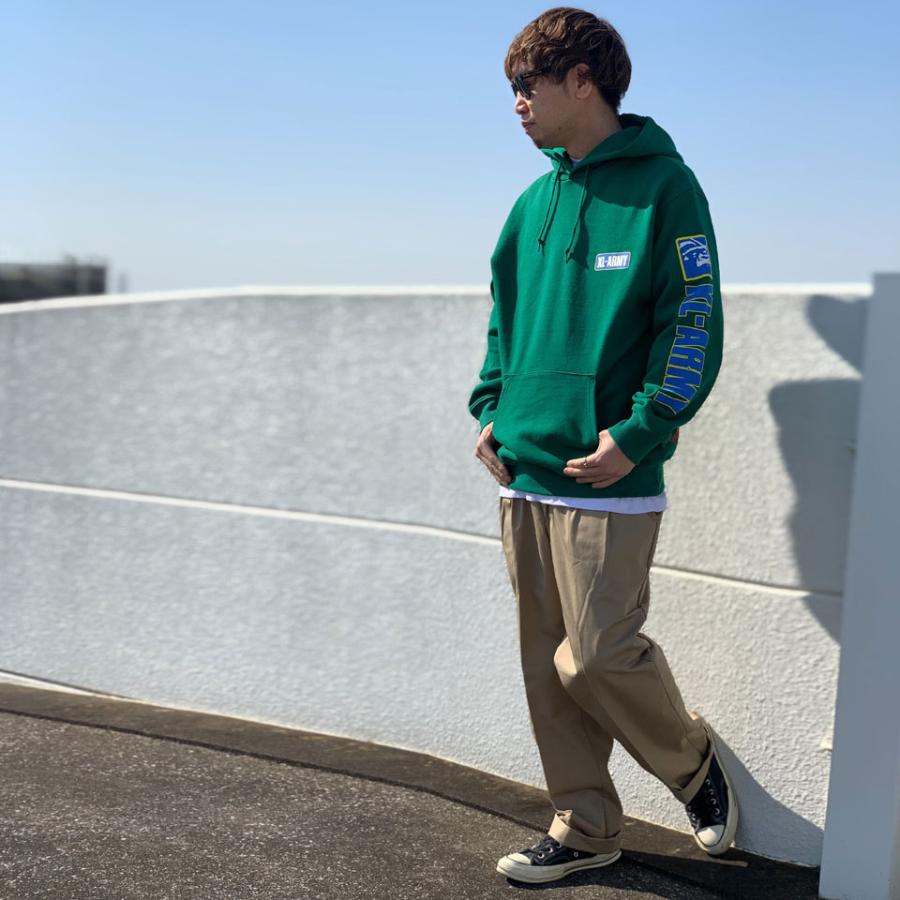 XLARGE 全2色 エクストララージ パーカー XL-ARMY HOODED SWEAT