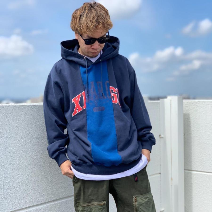 Xla パッチワークパーカー グレー M XLARGE エクストララージ XLARGE 全2色 エクストララージ パーカー PATCHWORK PULLOVER