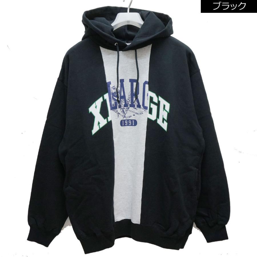 XLARGE パーカー M ブラック パッチ付き XLARGE（エクストラ ラージ） 全2色 パーカー PATCHWORK PULLOVER