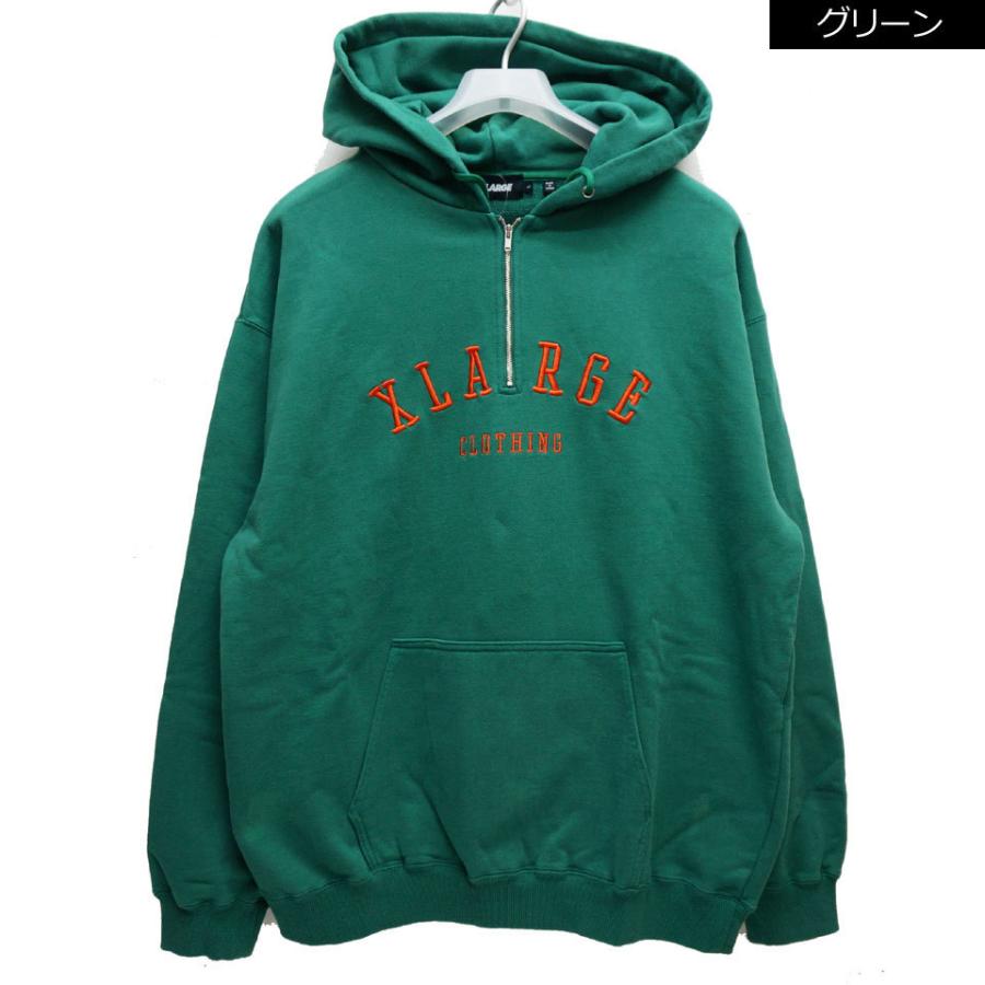 XLARGE 全2色 エクストララージ パーカー HALF ZIP HOODED SWEAT