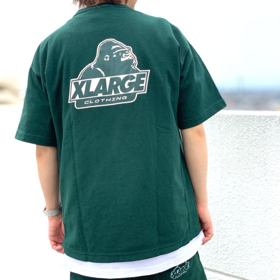 X-LARGE×champion コラボ リバースウィーブ グリーン ビッグ刺繍 XLARGE 全4色 エクストララージ Tシャツ × CHAMPION REVERSE