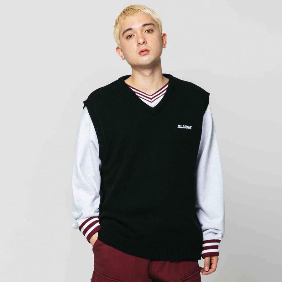 XLARGE 全2色 エクストララージ ニットベスト STANDARD LOGO