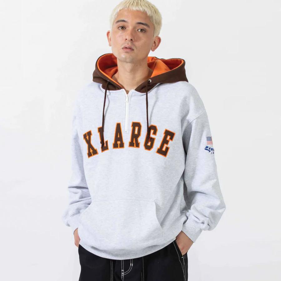 XLARGEハーフジップパーカー-