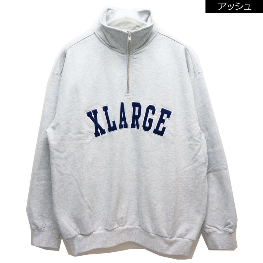 XLARGE（エクストラ ラージ） 全2色 ハーフジップスウェット