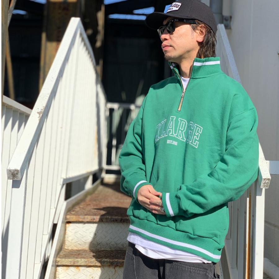 XLARGE 全2色 エクストララージ ハーフジップスウェット XLARGE 全2色 エクストララージ ハーフジップスウェット