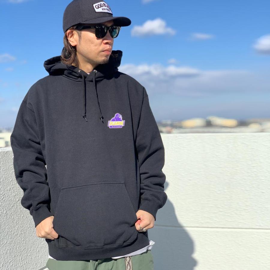 エクストララージパーカー新品 PIGMENT DYED EMBOSS LOGO ZIP HOODED SWEAT（パーカー