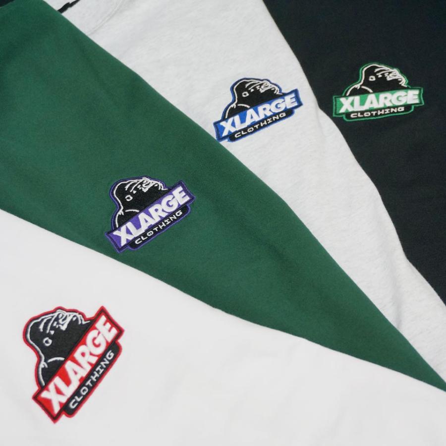XLARGE ラガーシャツ 黒白緑 ストライプ XLARGE 全4色 エクストララージ ロンT Tシャツ OLD OG L/S TEE