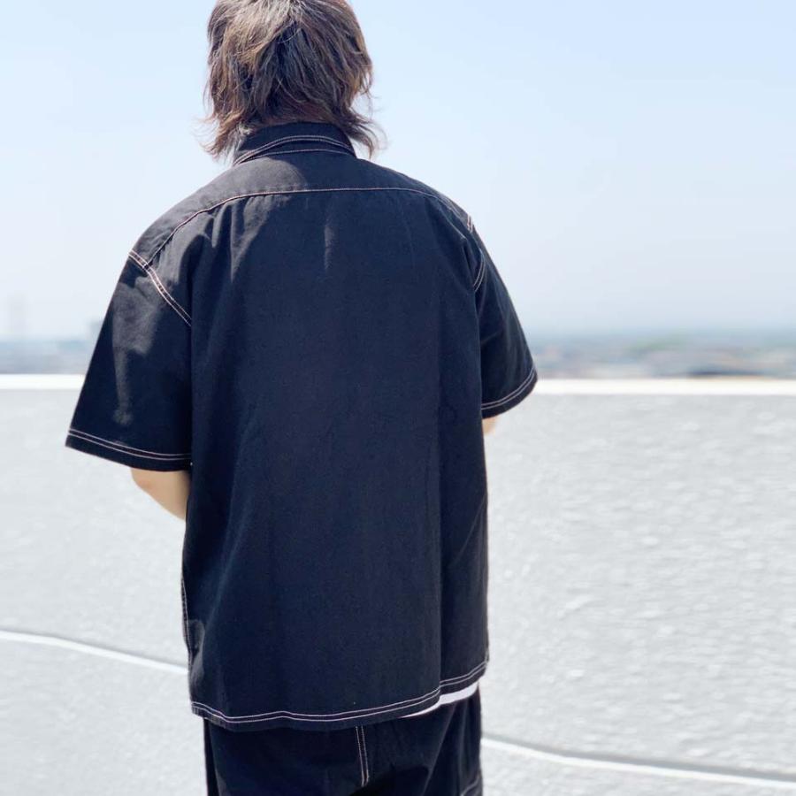 XLARGE エクストララージ 半袖シャツ STITCHED ZIP UP S/S WORK XLARGE エクストララージ 半袖シャツ STITCHED ZIP UP S/S WORK