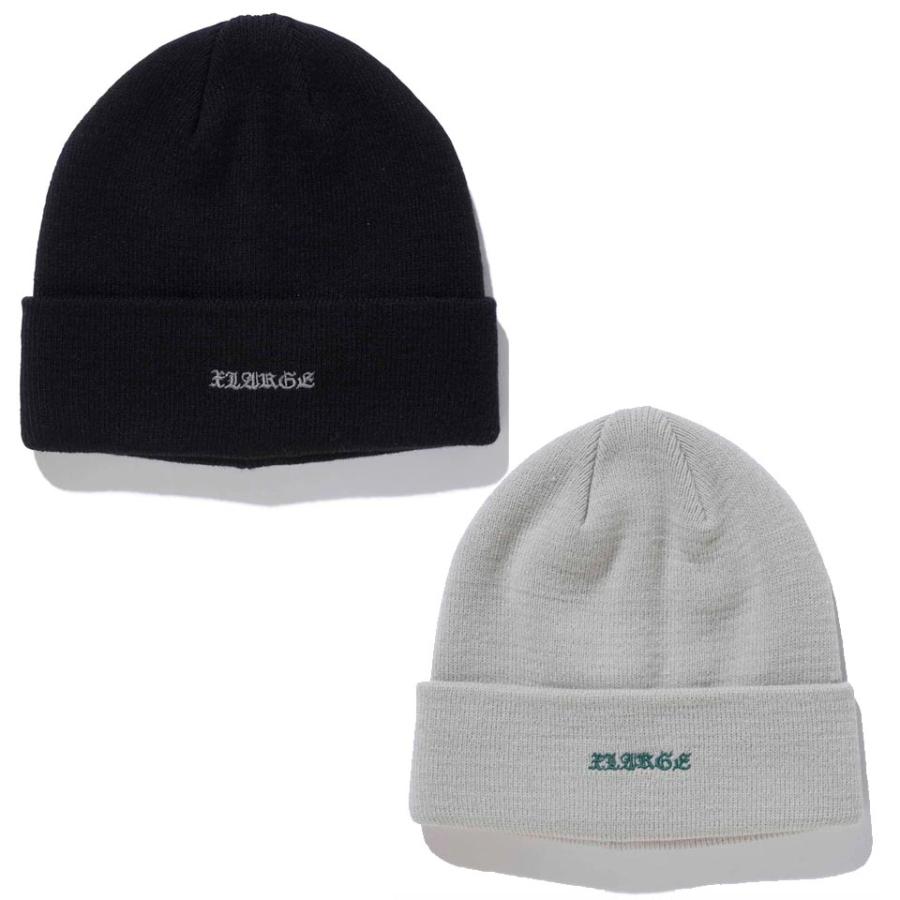 K様　ご依頼分 ビーニー(グレー&黒) XLARGE（エクストラ ラージ） ニットキャップ ビーニー OLD ENGLISH