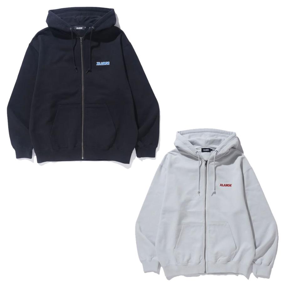 XLARGE マルチエンブレム グレー フーディ