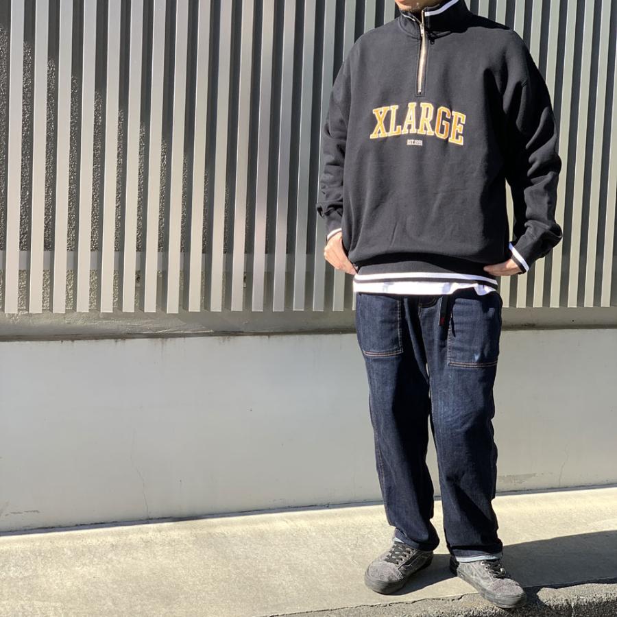 XLARGE 全2色 エクストララージ ハーフジップスウェット