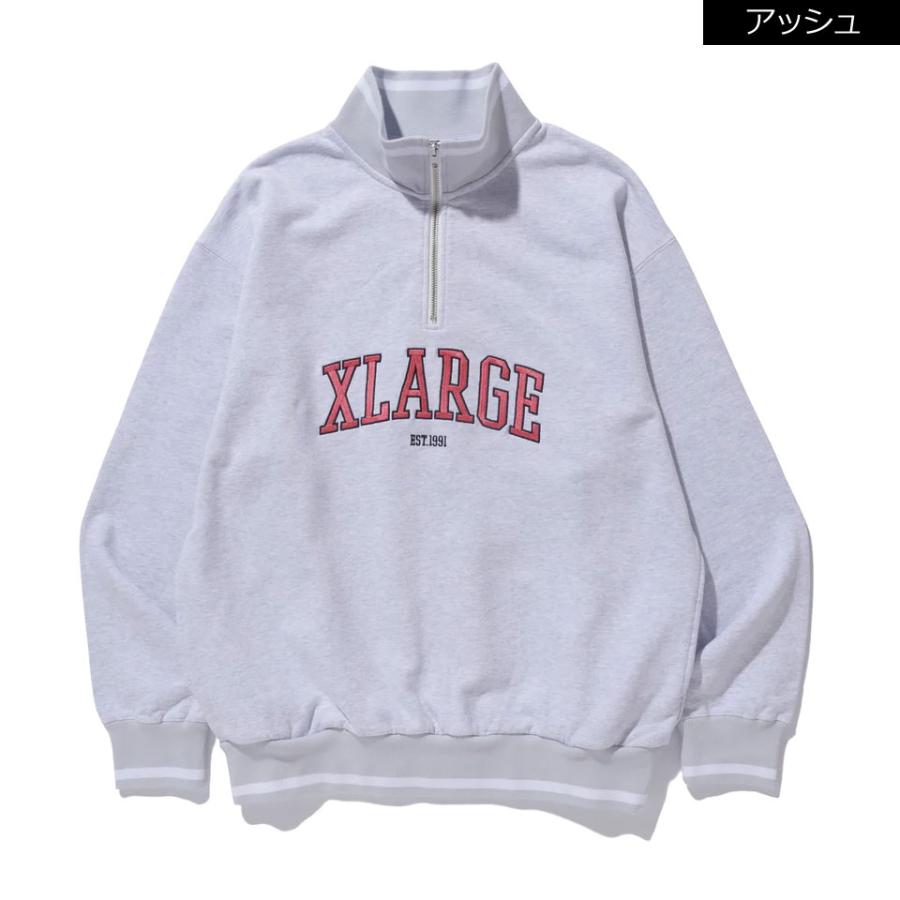 XLARGE（エクストラ ラージ） 全2色 ハーフジップスウェット