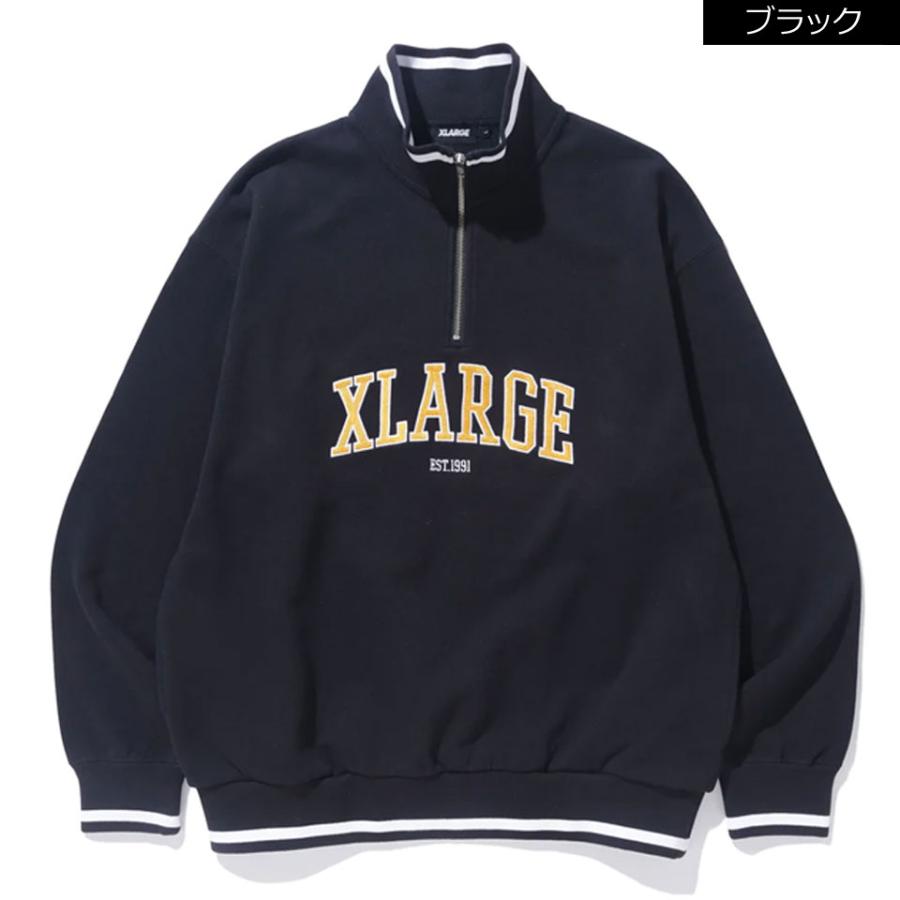 ウエスト XLARGE 全2色 エクストララージ ハーフジップスウェット