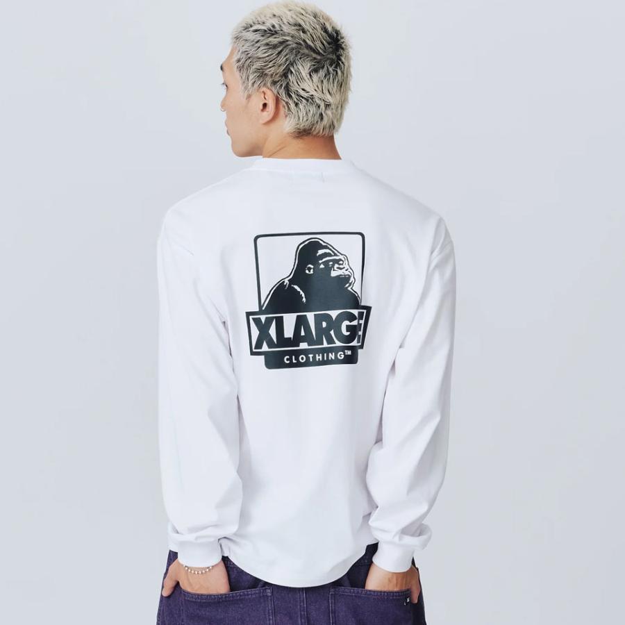△エクストララージ サムズアップ ロンT 長袖Tシャツ ホワイト系 M