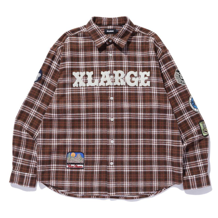 XLARGE（エクストラ ラージ） チェックシャツ 長袖シャツ ネルシャツ