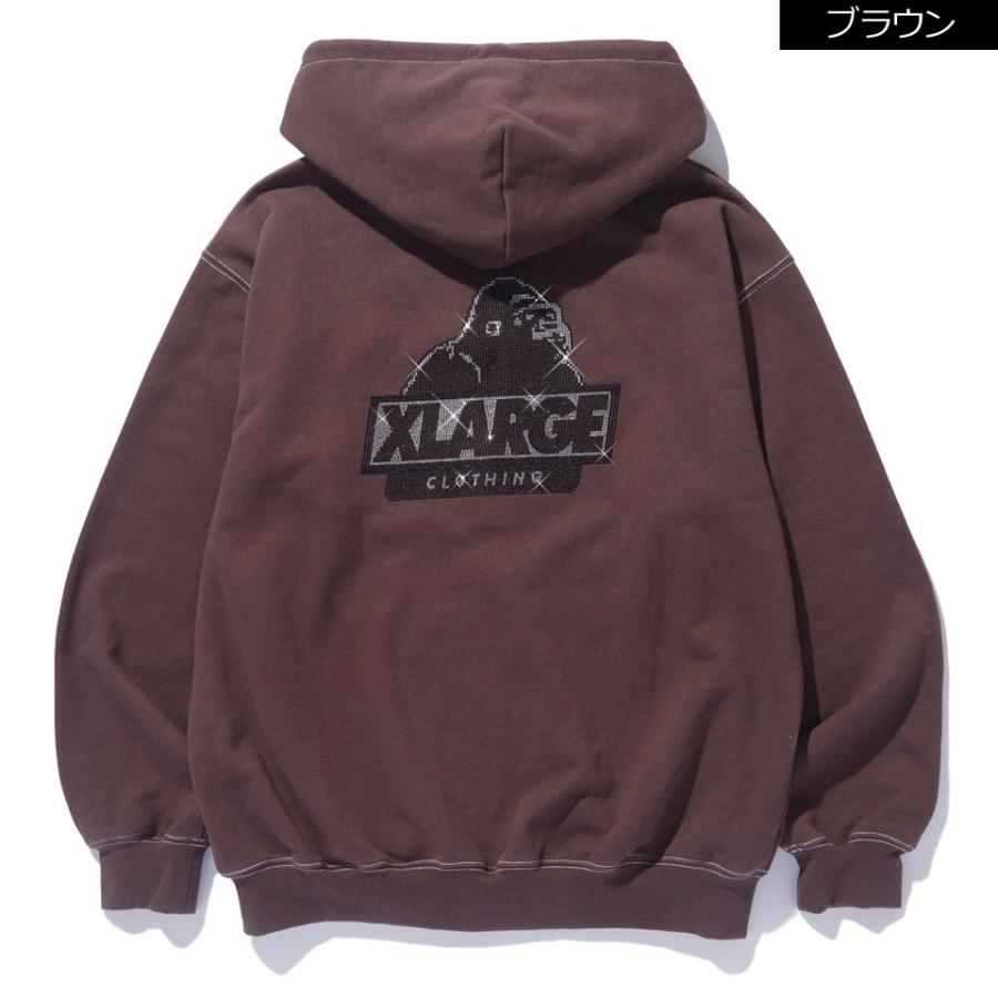 XLARGE 全2色 エクストララージ ジップパーカー RHINESTONE OG XLARGE 全2色 エクストララージ ジップパーカー RHINESTONE OG