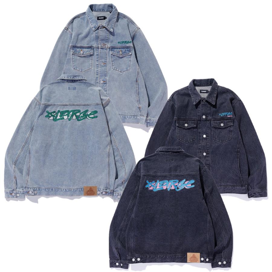 XLARGE 全2色 エクストララージ デニムジャケット SIDE CUTTING XLARGE 全2色 エクストララージ デニムジャケット SIDE CUTTING