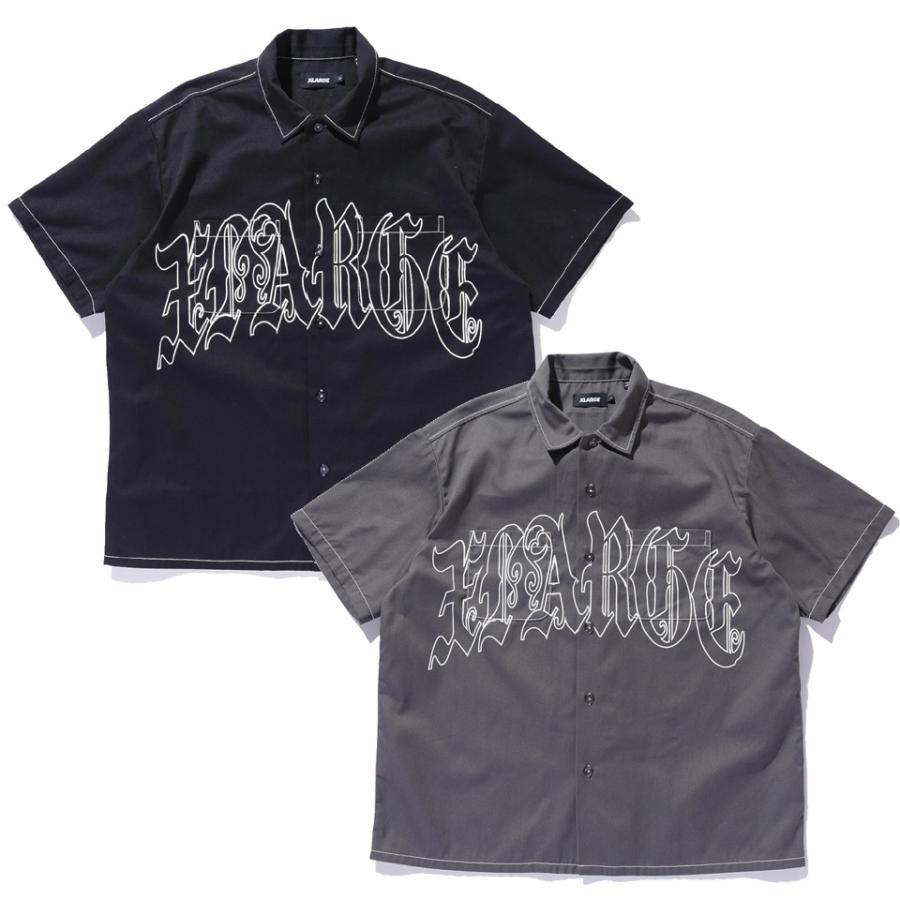 Xlarge ラージ　ブラウン ステッチワークシャツ・パンツ Xlarge ラージ ブラウン ステッチワークシャツ・パンツ